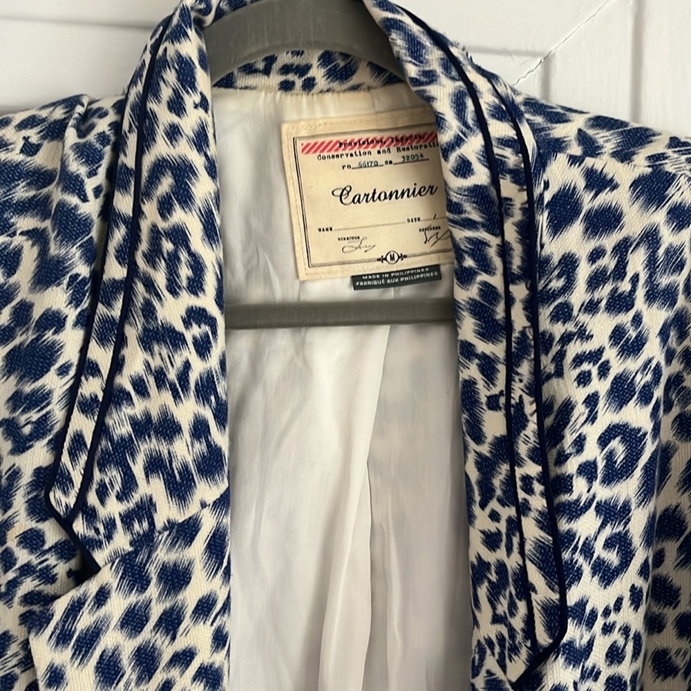 Blue leopard blazer - Picture 3 of 3
